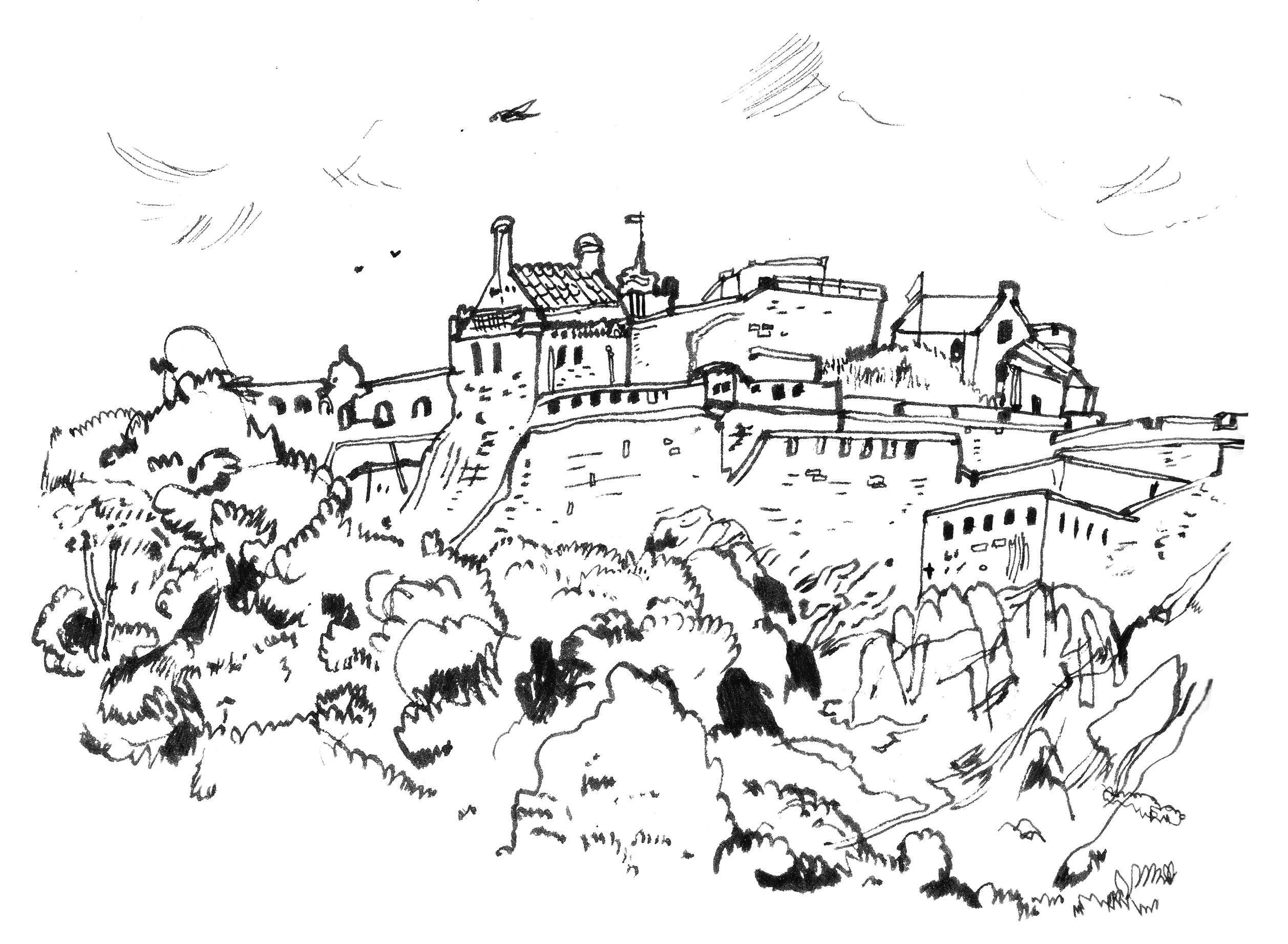 edinburgh castle_owlstation sketchbook